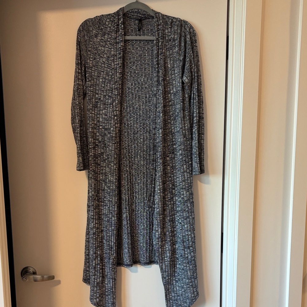 Blue Open Front Cardigan